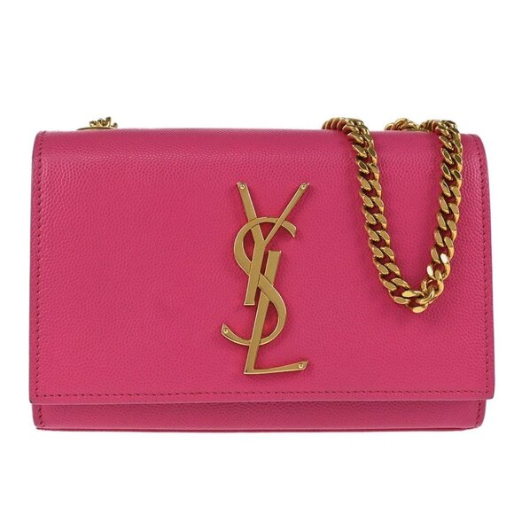 Saint Laurent Pink Leather Kate Shoulder Bag - Picture 1 of 10